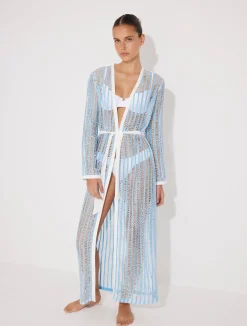 Aitana Blue/White Kaftan