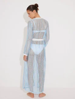 Aitana Blue/White Kaftan