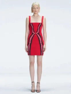 Anais Mini Red Degraded Dress