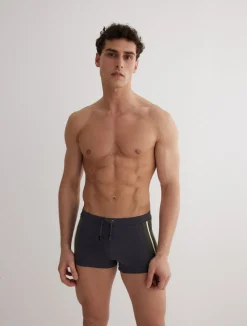 Antonio Grey/Green/White Men Trunks