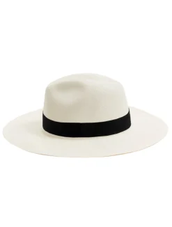 Billy White Hat Black Trim