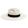 Brett White Hat With Black Trim