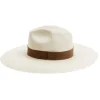Brett White Hat With Nude Trim