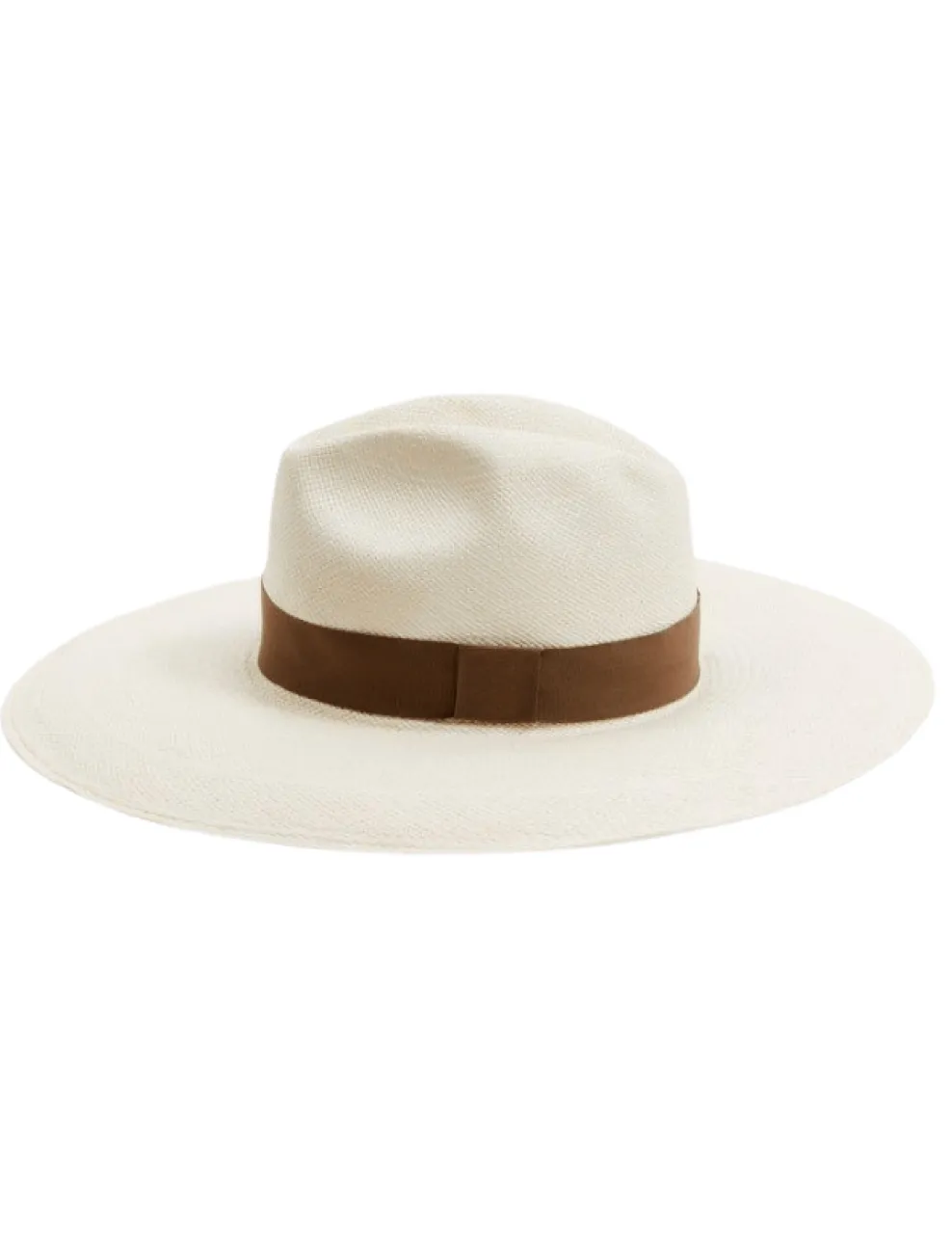 Brett White Hat With Nude Trim