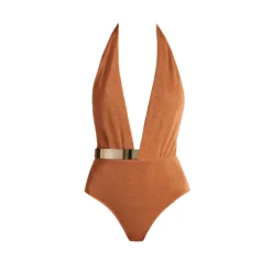 Bridget Shiny Orange Swimsuit