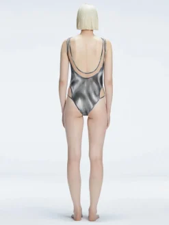 Calista Black Plunge One Piece Swimsuit