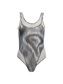 Calista Black Plunge One Piece Swimsuit