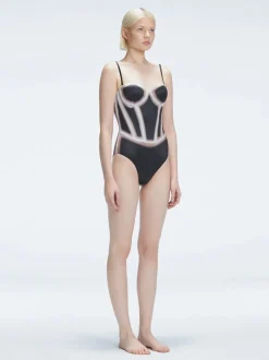 Camilla Black Bandeau One Piece Swimsuit