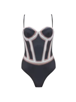 Camilla Black Bandeau One Piece Swimsuit