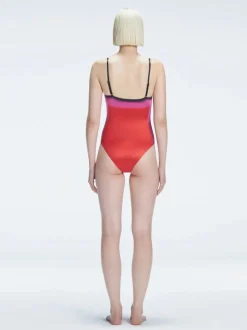 Camilla Red Bandeau One Piece Swimsuit