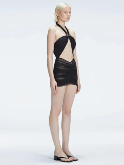 Carolina Black Cut-Out Swimdress