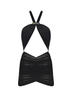 Carolina Black Cut-Out Swimdress