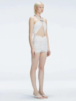 Carolina White Cut-Out Swimdress