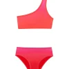 Coco Red/Pink Kids Bikini Top