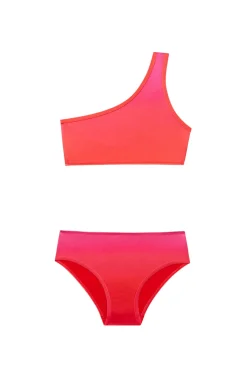 Coco Red/Pink Kids Bikini Top