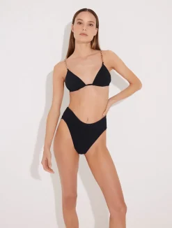Como Black Bikini Top