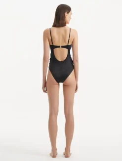 Coral Black Swimsuit