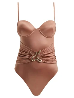 Coral Brown Swimsuit