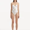 Coral White Swimsuit