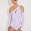 Dido Lilac/White Swimsuit
