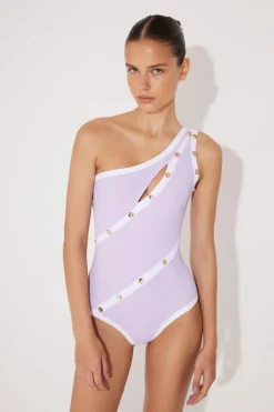 Dido Lilac/White Swimsuit