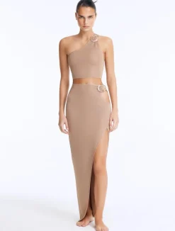 Eila Bronze Top and Lyndon Bronze Skirt Set