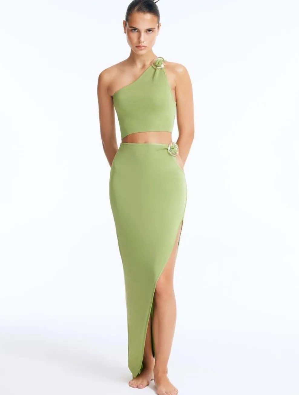 Eila Green Top and Lyndon Green Skirt Set