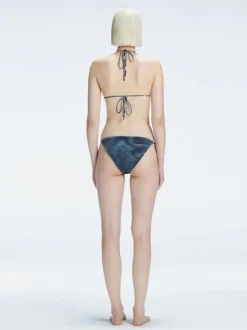 Elvira Jain - Hermione Two Piece Black Bikini Set - Evita Black Sarong