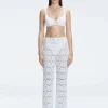 Elysia White High Waist Pants