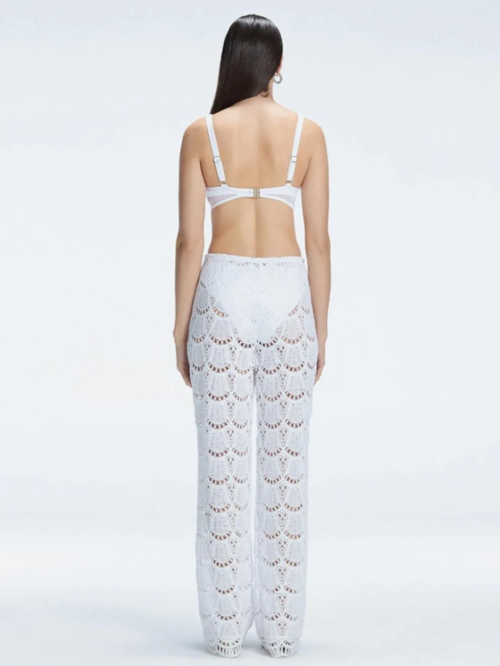 Elysia White High Waist Pants