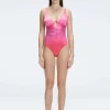 Emma V Neck Gradient One Piece Swimsuit