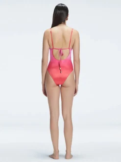 Emma V Neck Gradient One Piece Swimsuit