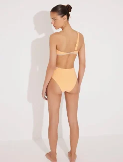 Etta Orange/Nude Bikini Top