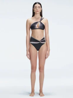 Eva Black One Shoulder Bikini Top
