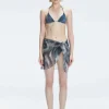 Evita Black Optical Tie Side Sarong