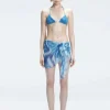 Evita Blue Optical Tie Side Sarong