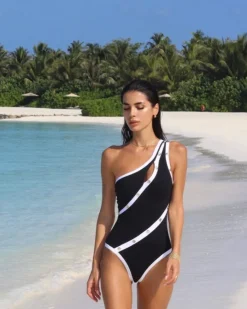 Farah Abdel Aziz - Dido Black/White Swimsuit