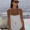 Farah Abdel Aziz - Felice White One Piece Swimsuit