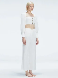 Gemma Top and Valencia Pants White Set