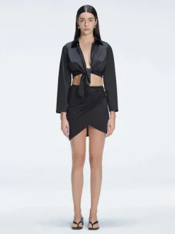 Greta Black Shirt and Antonia Black Skirt