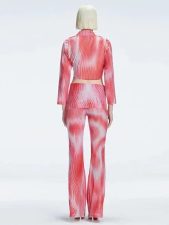 Greta Red Long Sleeve Tie Front Shirt