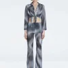 Greta Top and Freya Pants Black Optical Set