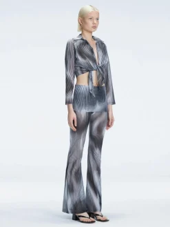 Greta Top and Freya Pants Black Optical Set