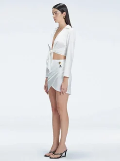 Greta White Shirt and Antonia White Skirt