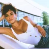 Hande Doğandemir - Reva White Swimsuit