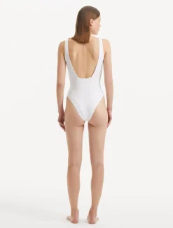 Hande Doğandemir - Reva White Swimsuit