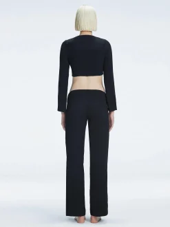 Helena Black Chrochet Accessorised Pant