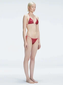 Hermione Red Triangle Bikini Top