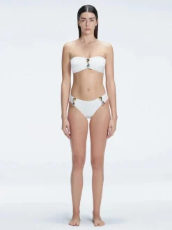 Ilana White Bandeau Bikini Top
