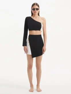 India Black White Skirt